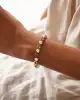 Lila Taşlı Altın Bileklik