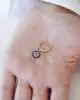 Mavi Taşlı Nazar Altın Küpe