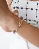 Mineli Altın Zincir Bileklik