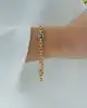 Mineli ve Taşlı Altın Zincir Bileklik
