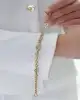 Mineli ve Taşlı Altın Zincir Bileklik