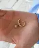 Mini Damla Uçlu Altın Küpe