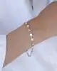 Mini Kareli Dorika Toplu Altın Bileklik