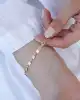 Mini Kareli Dorika Toplu Altın Bileklik