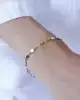 Mini Kareli Dorika Toplu Altın Bileklik