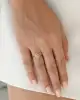Mini Renkli Taşlı Altın Yonca Yüzük