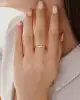 Mini Sıra Damla Taşlı Altın Yüzük