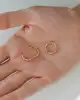 Mini Taş Detaylı Altın Halka Küpe