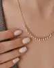 Mini Taş Sallantılı Altın Kolye