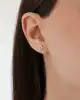 Mini Taşlı Çiçek Küpe