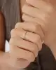 Mini Taşlı Curve Yüzük