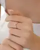 Mini Taşlı V Model Yüzük