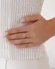 Mini Taşlı V Model Yüzük
