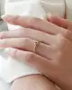Mini Yeşil Taşlı Altın Yüzük