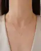 Mix Baget Taşlı Altın Kolye