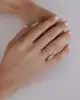 Mix Baget Taşlı Altın Yüzük