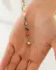 Mix Renkli Taşlı Altın Bileklik