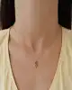 Mor Taşlı Altın Kolye