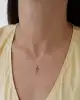 Mor Taşlı Altın Kolye