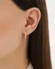Oval Bubble Altın Halka Küpe