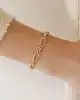 Oval Halkalı Altın Zincir Bileklik