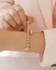 Pembe Taşlı Ay Figürlü Eterna Bileklik