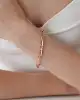 Pembe Taşlı Bold Ataç Zincirli Bileklik