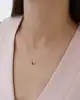 Pembe Taşlı Kalp Kolye