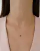 Pembe Taşlı Kalp Kolye