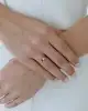 Pembe Taşlı Kalp Yüzük