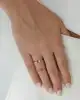 Pembe Taşlı Kalp Yüzük