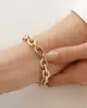 Pembe Taşlı Sık Ataç Zincir Bileklik
