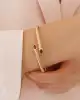 Pembe Taşlı Twist Kelepçe Bileklik