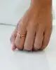 Pembe Taşlı V Yüzük