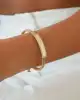 Plakalı Altın Kelepçe Bileklik
