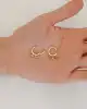 Pul Sallantılı Altın Küpe