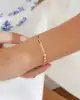Pullu Yılan Zincir Rose Altın Bileklik