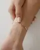 Rose Altın Çizgili Kelepçe Bileklik