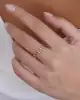 Rose Altın Düğme Yüzük