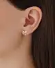Rose Altın Taşlı Kelebek Küpe