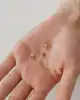 Rose Altın Taşlı Kelebek Küpe