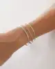 Sarı Altın Çizgili Kelepçe Bileklik