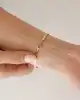 Sarı Altın Çizgili Kelepçe Bileklik