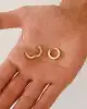 Siyah Mineli Altın Erkek Küpe