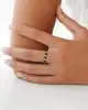 Siyah Mineli Altın Yüzük