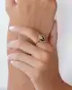 Siyah Mineli Kalkan Yüzük