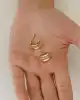 Taş Detaylı Altın Küpe