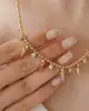 Taş Detaylı Altın Tasarım Kolye