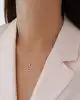 Taşlı Altın Halka Kolye