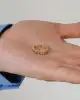 Taşlı Altın Halka Küpe